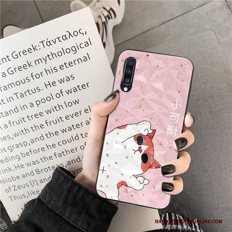 Hülle Samsung Galaxy A50s Karikatur Rosa Trend, Case Samsung Galaxy A50s Liebhaber Handyhüllen