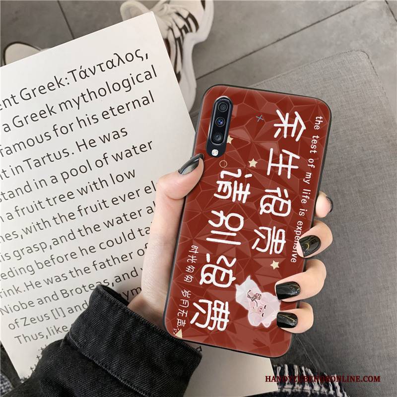 Hülle Samsung Galaxy A50s Karikatur Rosa Trend, Case Samsung Galaxy A50s Liebhaber Handyhüllen