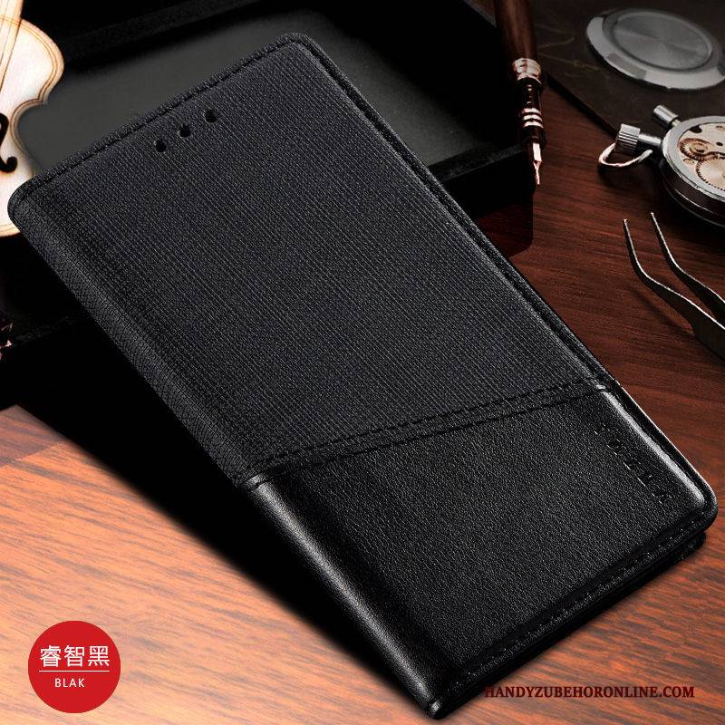 Hülle Samsung Galaxy A50s Lederhülle Business Schwarz, Case Samsung Galaxy A50s Folio