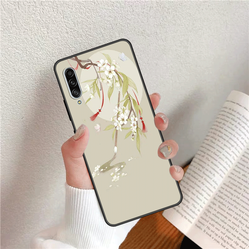 Hülle Samsung Galaxy A50s Retro Wind Persönlichkeit, Case Samsung Galaxy A50s Kreativ Nubuck Chinesische Art