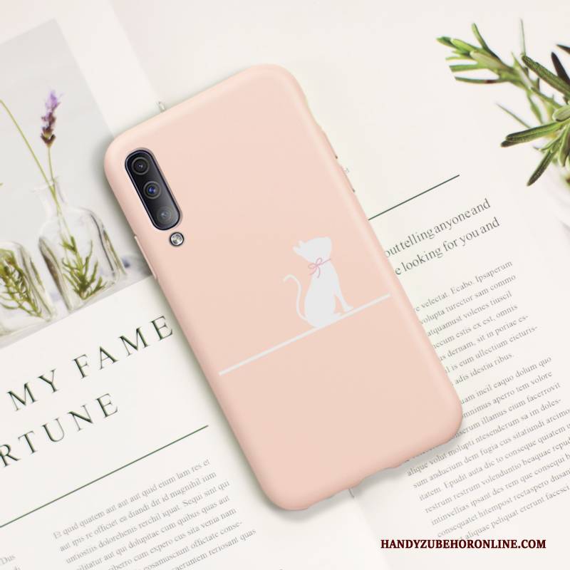 Hülle Samsung Galaxy A50s Schutz Anti-sturz Weiß, Case Samsung Galaxy A50s Silikon Frisch Katzen