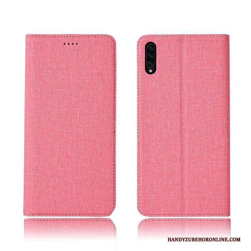 Hülle Samsung Galaxy A50s Silikon Baumwolle Und Leinen Neu, Case Samsung Galaxy A50s Schutz Blau Trendmarke