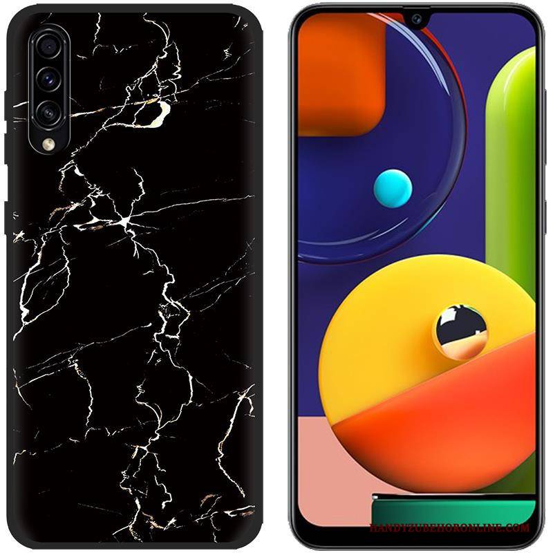 Hülle Samsung Galaxy A50s Silikon Blau Stoff, Case Samsung Galaxy A50s Karikatur Handyhüllen Anti-sturz