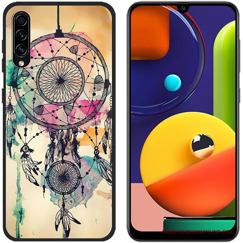 Hülle Samsung Galaxy A50s Silikon Blau Stoff, Case Samsung Galaxy A50s Karikatur Handyhüllen Anti-sturz