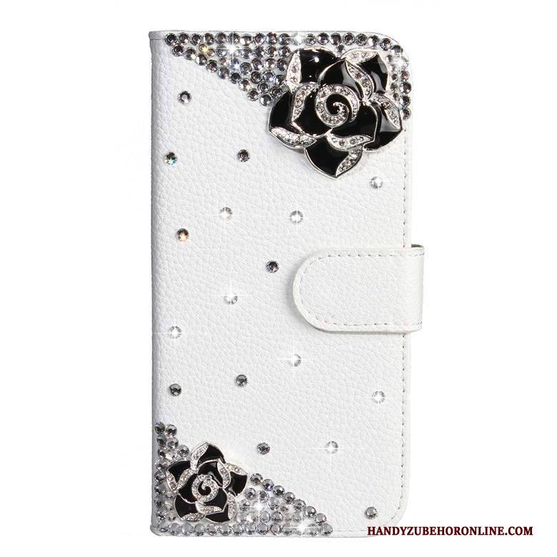 Hülle Samsung Galaxy A50s Strass Handyhüllen Weiß, Case Samsung Galaxy A50s Schutz Schmetterlingsblumen