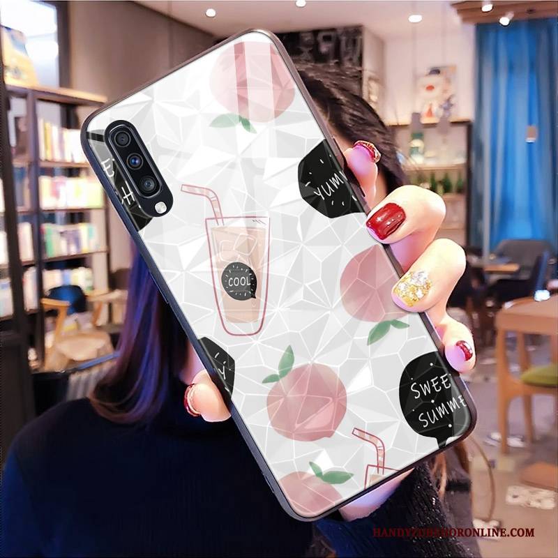 Hülle Samsung Galaxy A50s Taschen Handyhüllen Muster, Case Samsung Galaxy A50s Karikatur Blau Diamantform