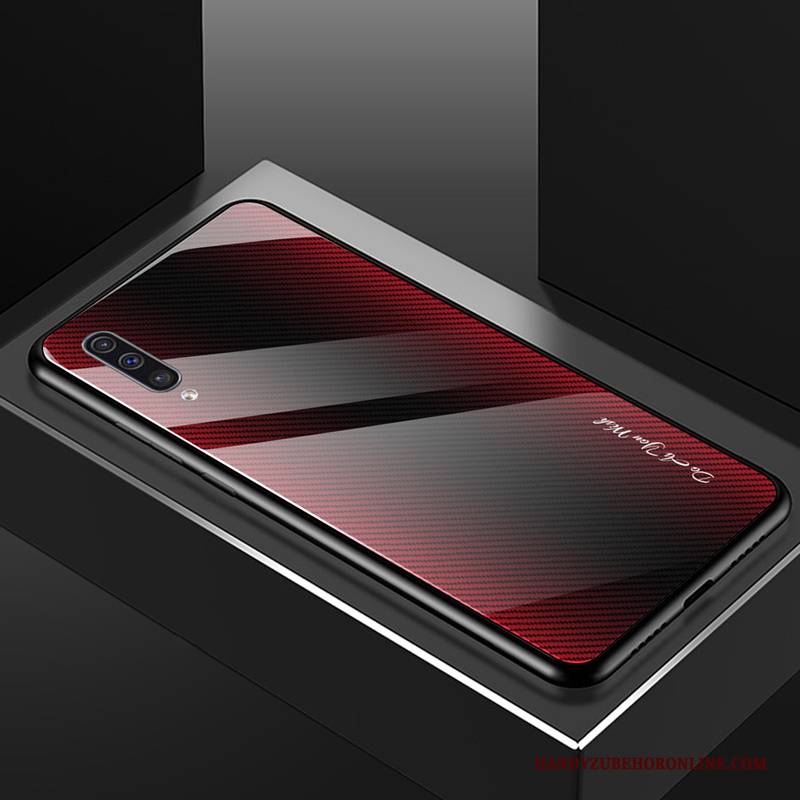 Hülle Samsung Galaxy A50s Taschen Rot Leicht, Case Samsung Galaxy A50s Kreativ Anti-sturz Glas