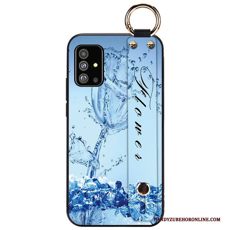 Hülle Samsung Galaxy A51 Halterung Trendmarke Blau, Case Samsung Galaxy A51 Taschen Anti-sturz Liebhaber