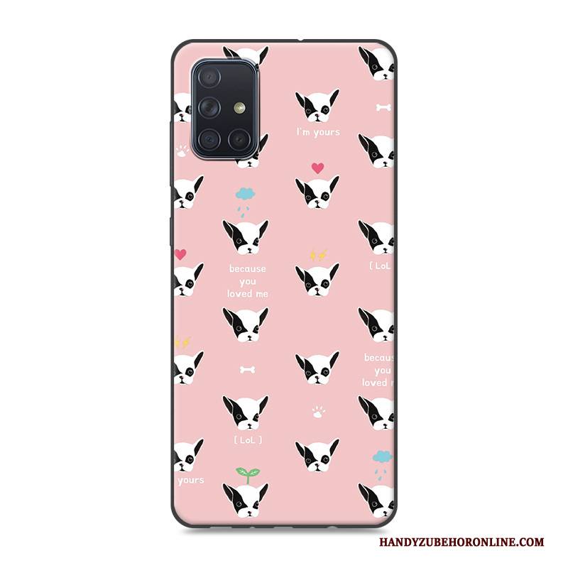 Hülle Samsung Galaxy A51 Karikatur Handyhüllen Rosa, Case Samsung Galaxy A51 Kreativ Trend