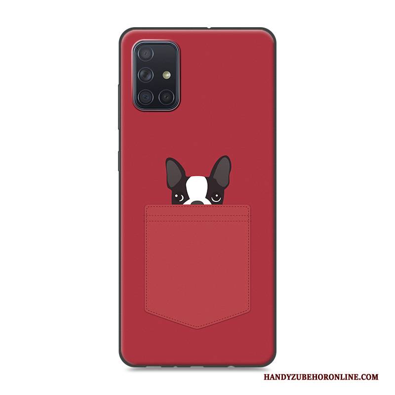 Hülle Samsung Galaxy A51 Karikatur Handyhüllen Rosa, Case Samsung Galaxy A51 Kreativ Trend