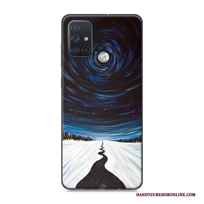 Hülle Samsung Galaxy A51 Karikatur Handyhüllen Rosa, Case Samsung Galaxy A51 Kreativ Trend