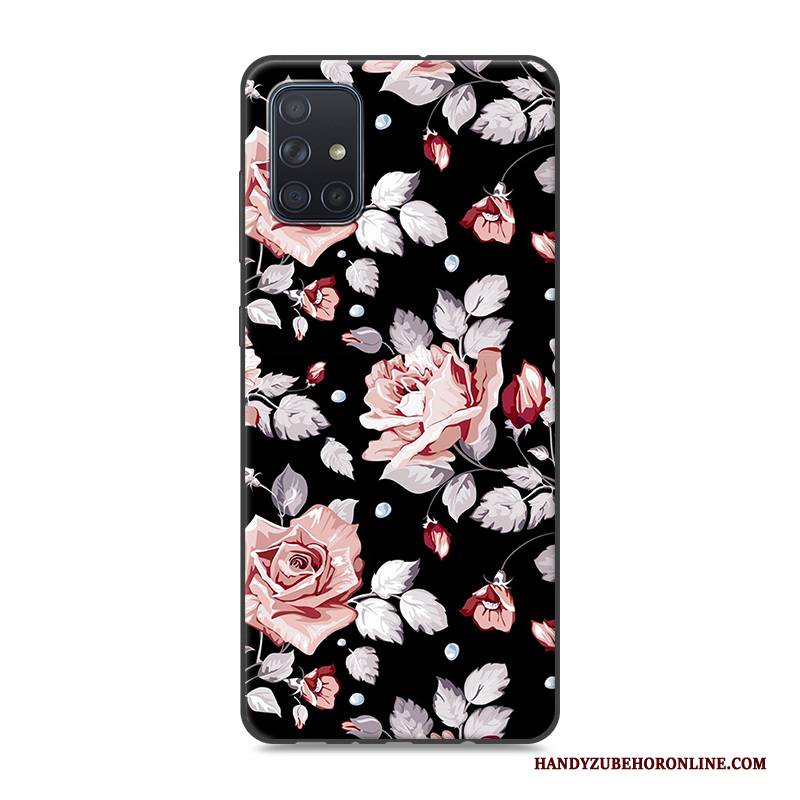 Hülle Samsung Galaxy A51 Karikatur Handyhüllen Rosa, Case Samsung Galaxy A51 Kreativ Trend