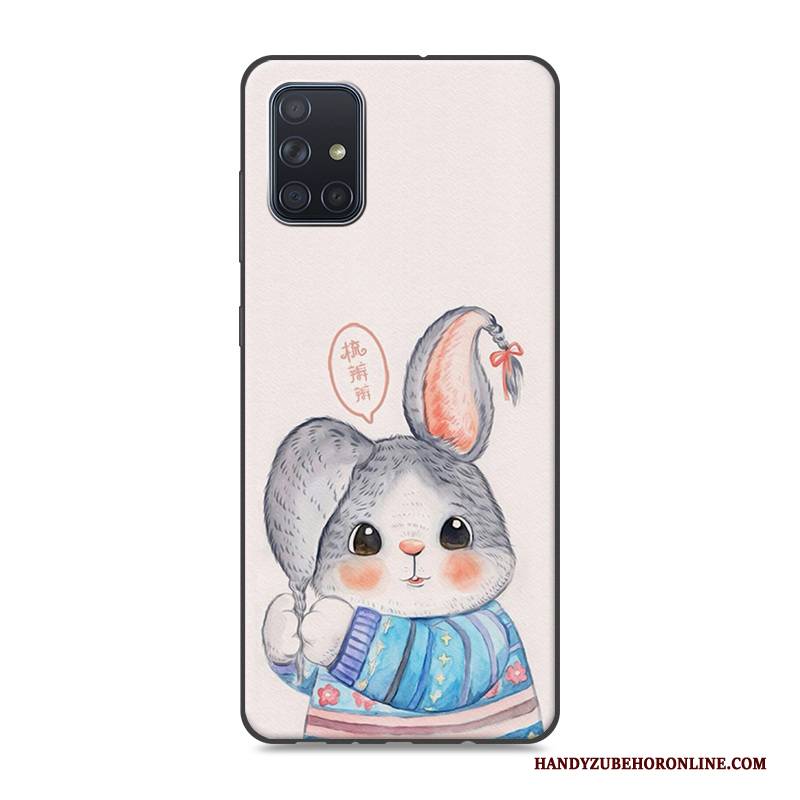 Hülle Samsung Galaxy A51 Karikatur Handyhüllen Rosa, Case Samsung Galaxy A51 Kreativ Trend