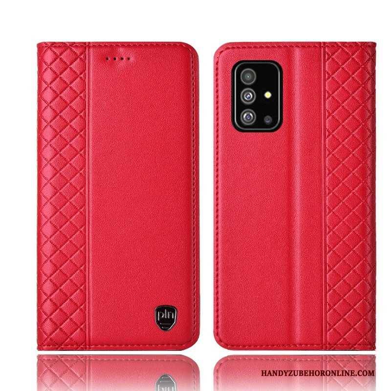 Hülle Samsung Galaxy A51 Lederhülle Schwarz Handyhüllen, Case Samsung Galaxy A51 Taschen