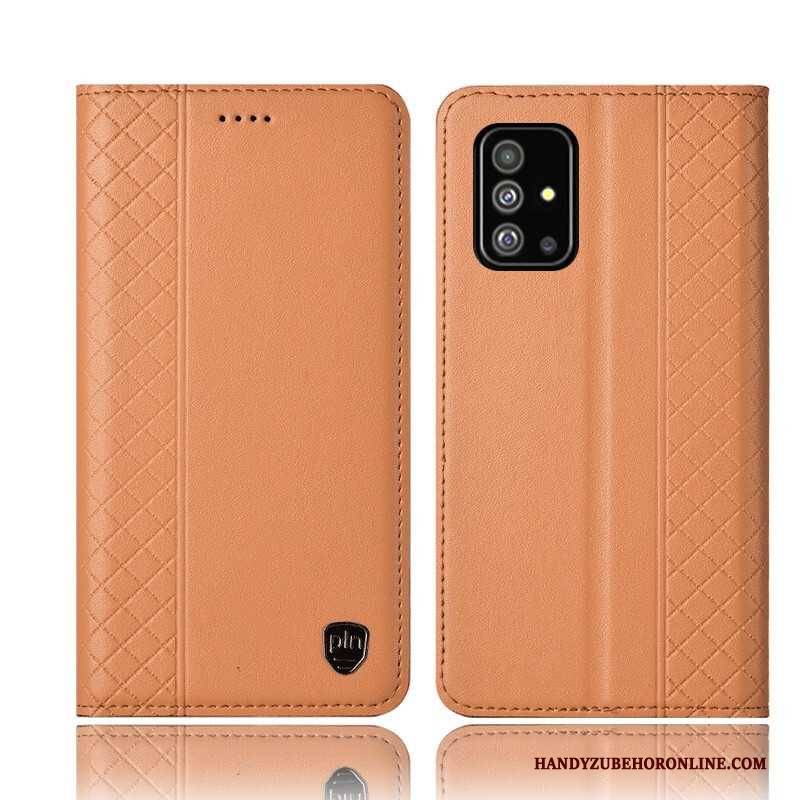 Hülle Samsung Galaxy A51 Lederhülle Schwarz Handyhüllen, Case Samsung Galaxy A51 Taschen