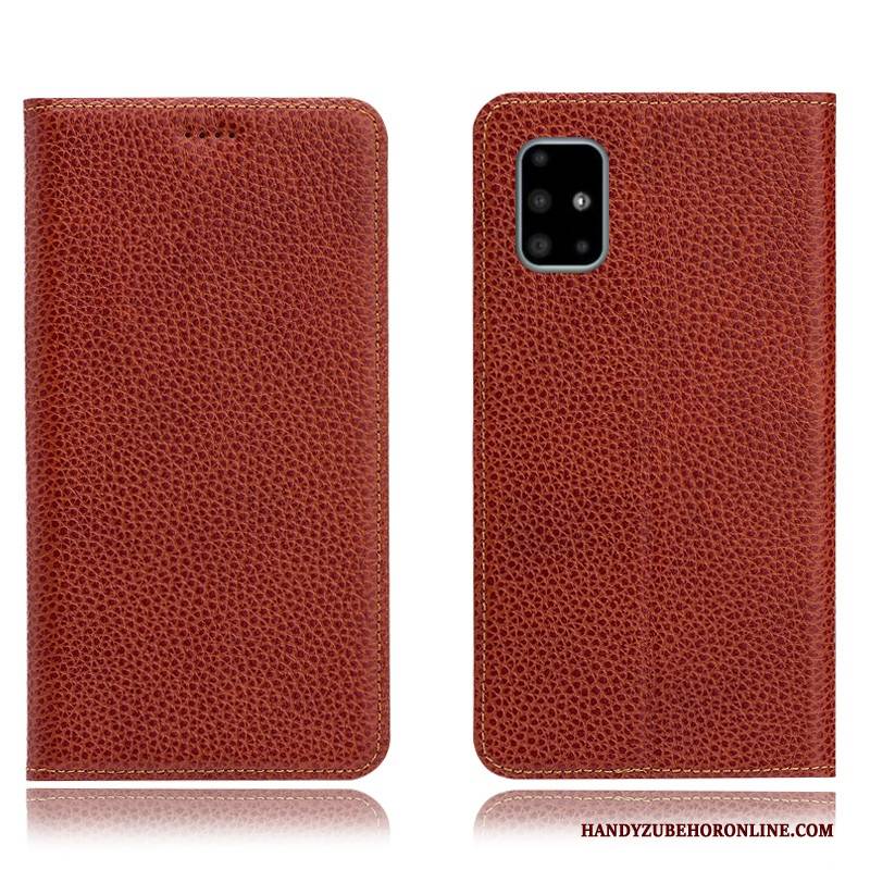 Hülle Samsung Galaxy A51 Schutz Handyhüllen Muster, Case Samsung Galaxy A51 Taschen Litchi Anti-sturz