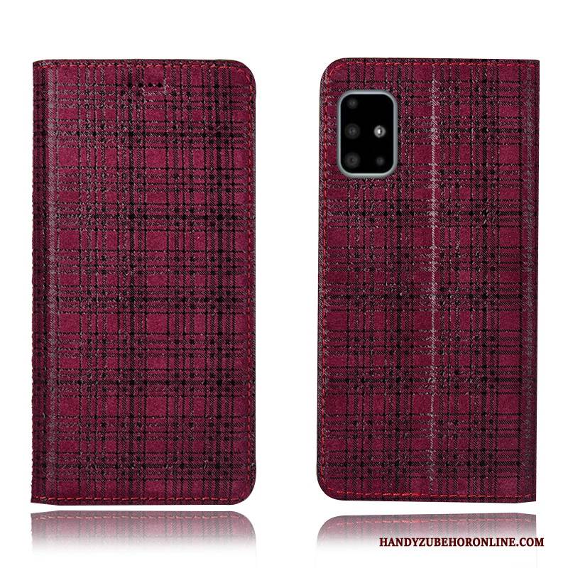 Hülle Samsung Galaxy A51 Schutz Muster Handyhüllen, Case Samsung Galaxy A51 Taschen Rot Anti-sturz