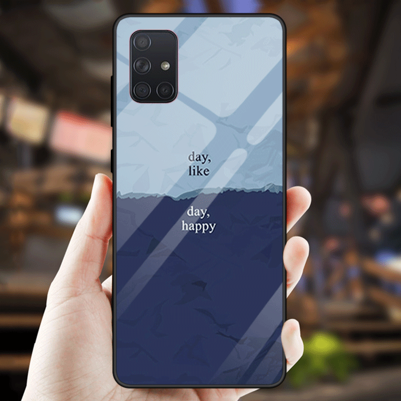 Hülle Samsung Galaxy A51 Schutz Spiegel Liebhaber, Case Samsung Galaxy A51 Taschen Gehärtetes Glas Trend