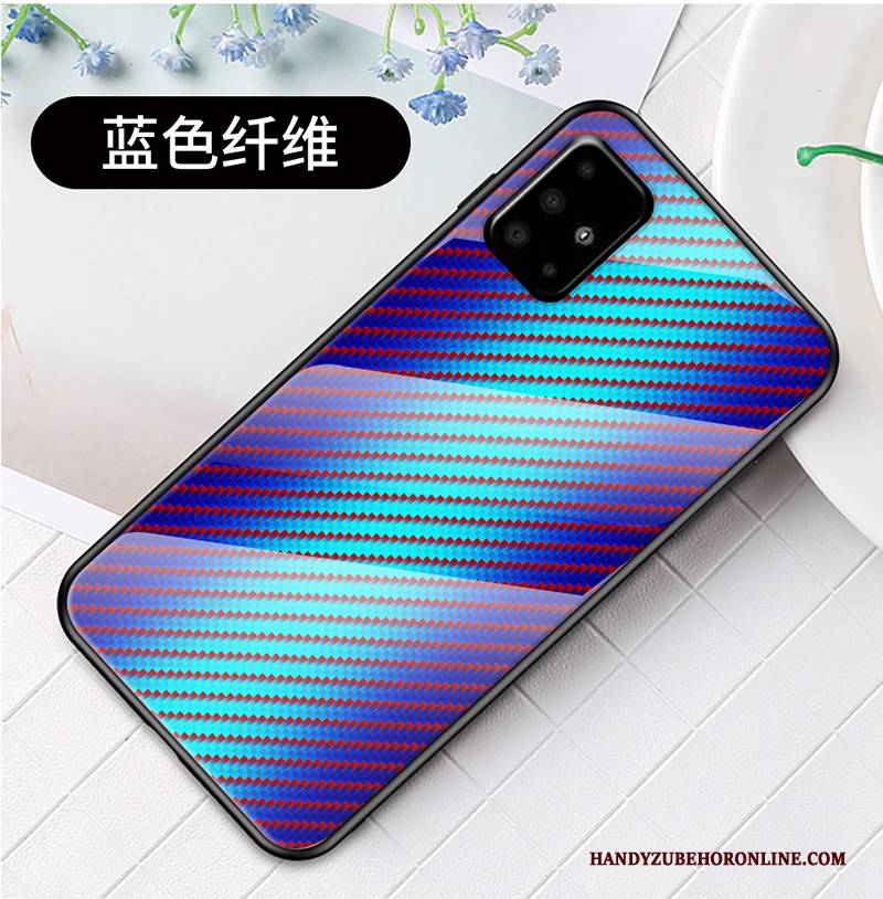 Hülle Samsung Galaxy A51 Taschen Handyhüllen Glas, Case Samsung Galaxy A51 Kreativ Schwarz Persönlichkeit