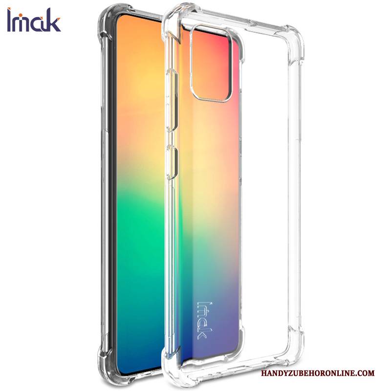 Hülle Samsung Galaxy A51 Taschen Nubuck Transparent, Case Samsung Galaxy A51 Schutz Neu Membran