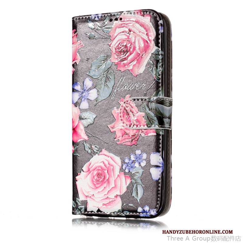 Hülle Samsung Galaxy A6 Folio Rosa Handyhüllen, Case Samsung Galaxy A6 Silikon