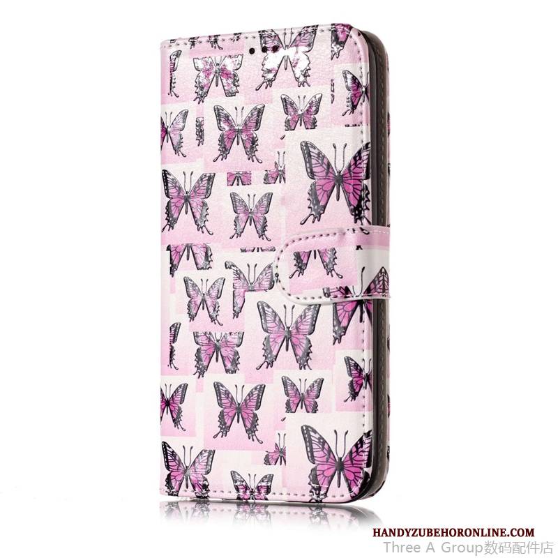 Hülle Samsung Galaxy A6 Folio Rosa Handyhüllen, Case Samsung Galaxy A6 Silikon