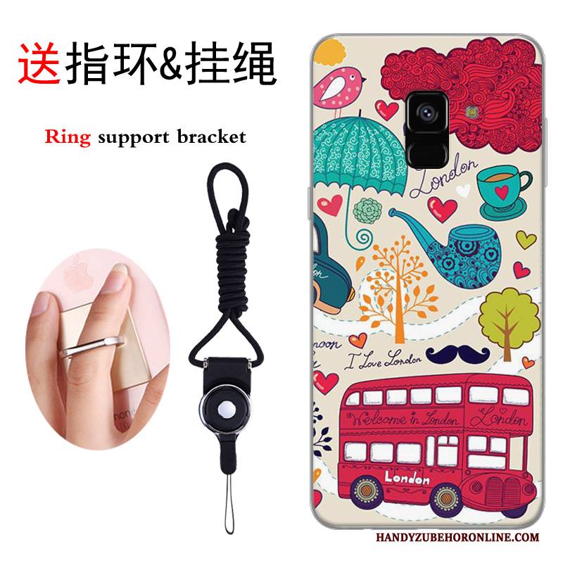 Hülle Samsung Galaxy A6 Karikatur Mini Frisch, Case Samsung Galaxy A6 Schutz Trend Blau