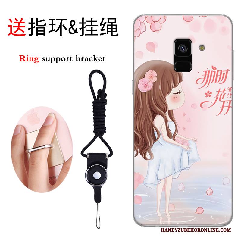 Hülle Samsung Galaxy A6 Karikatur Mini Frisch, Case Samsung Galaxy A6 Schutz Trend Blau