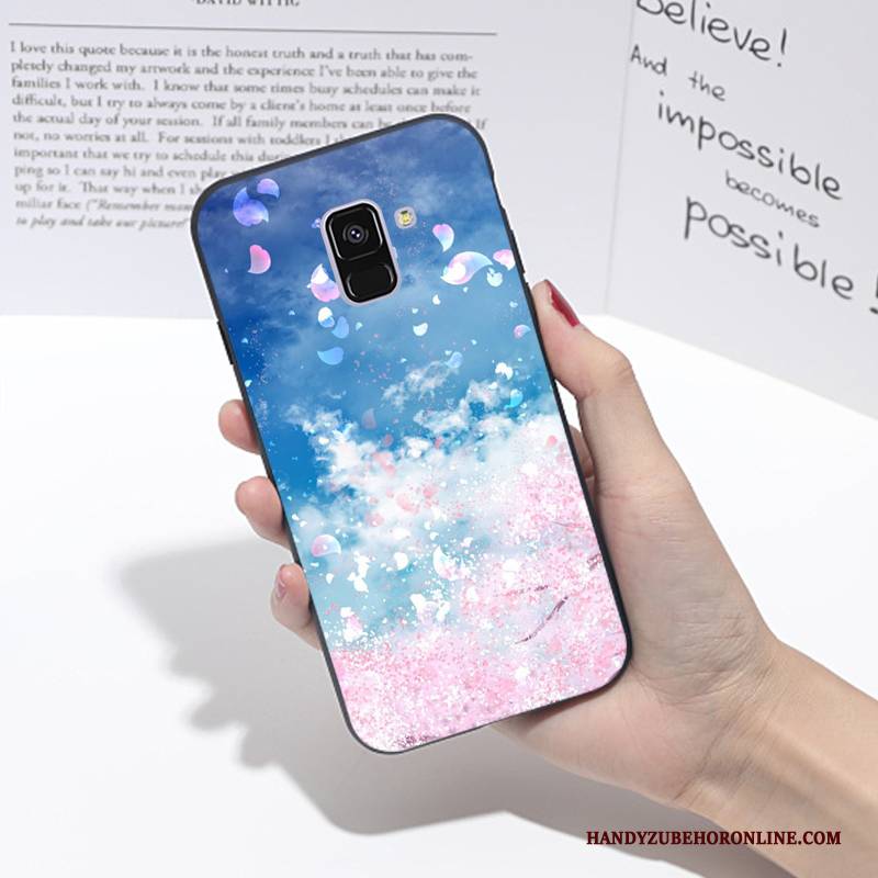 Hülle Samsung Galaxy A6 Kreativ Landschaft Blau, Case Samsung Galaxy A6 Schutz Handyhüllen Anti-sturz