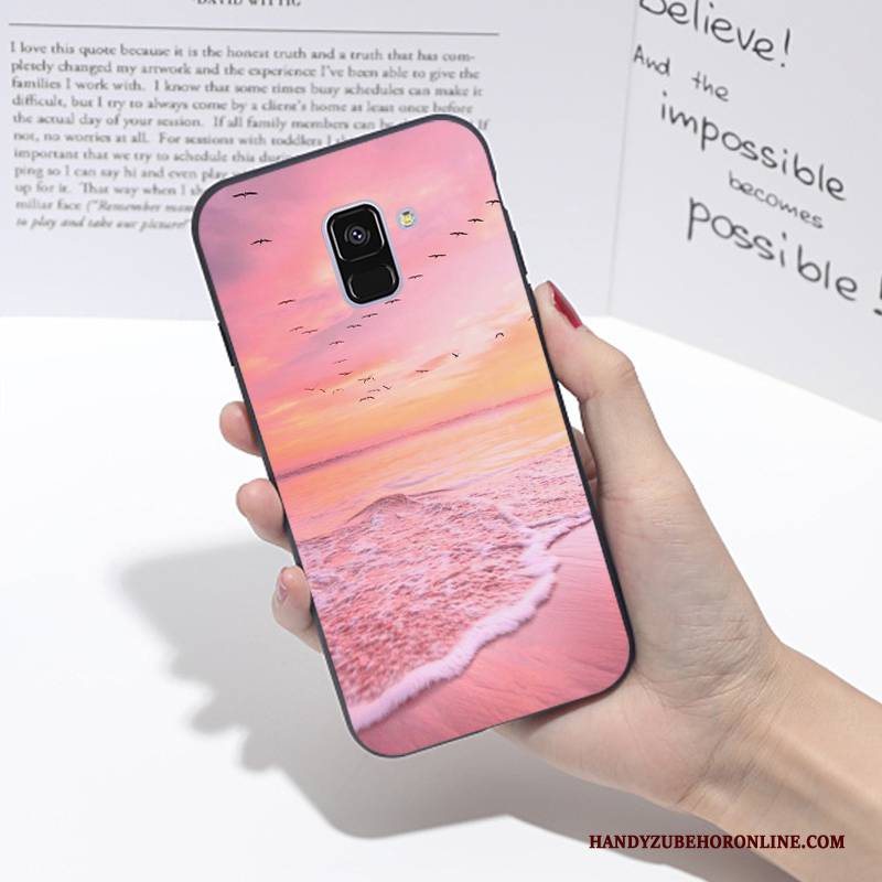 Hülle Samsung Galaxy A6 Kreativ Landschaft Blau, Case Samsung Galaxy A6 Schutz Handyhüllen Anti-sturz