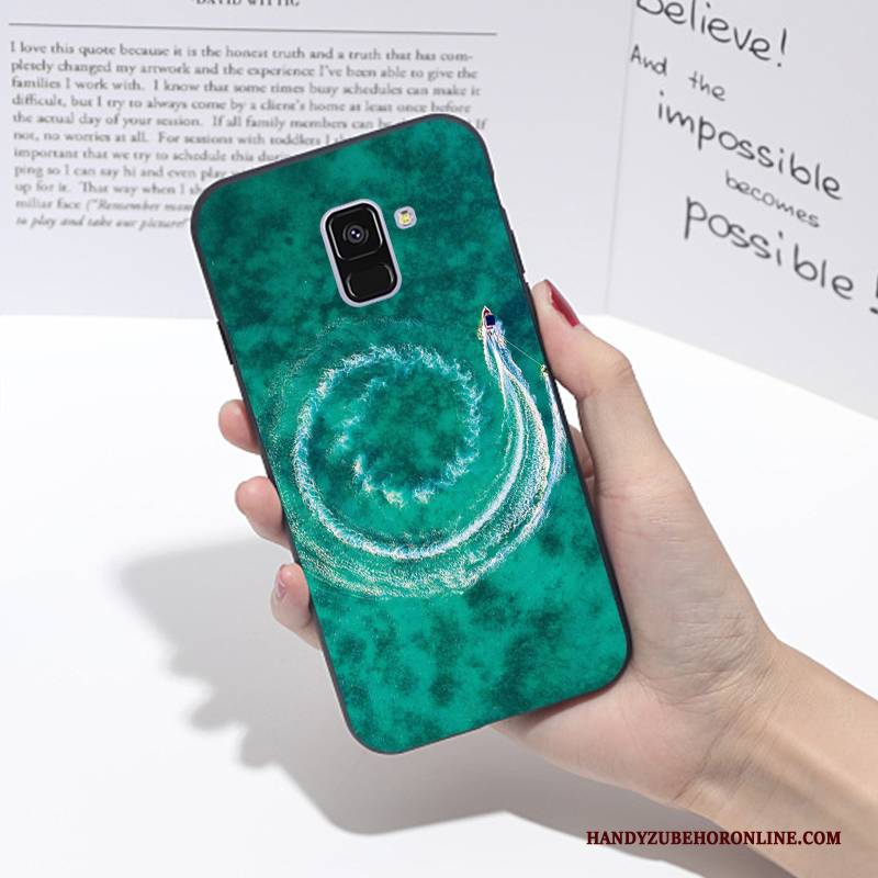 Hülle Samsung Galaxy A6 Kreativ Landschaft Blau, Case Samsung Galaxy A6 Schutz Handyhüllen Anti-sturz