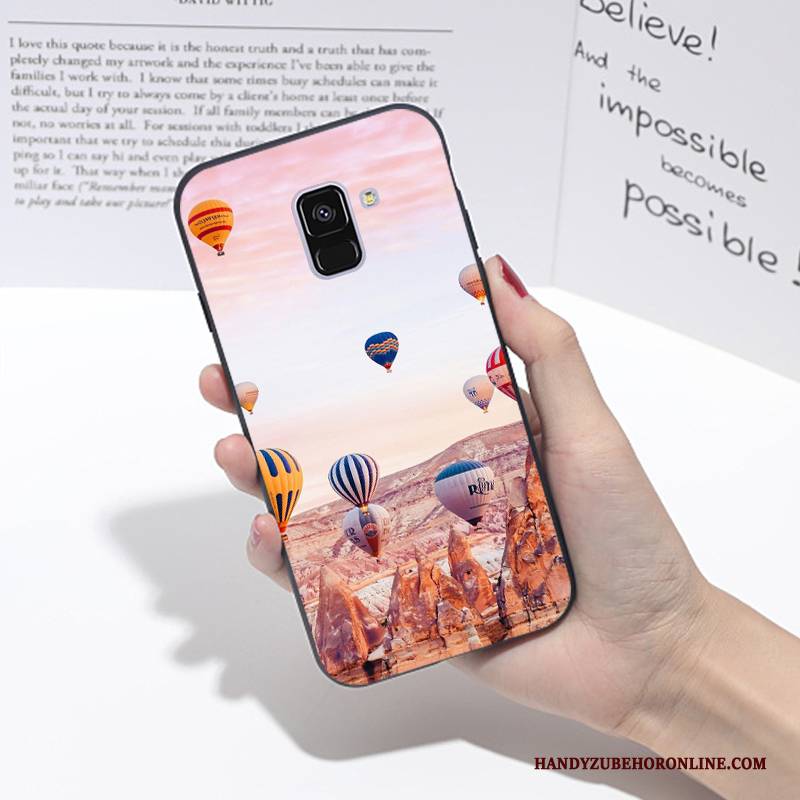 Hülle Samsung Galaxy A6 Kreativ Landschaft Blau, Case Samsung Galaxy A6 Schutz Handyhüllen Anti-sturz