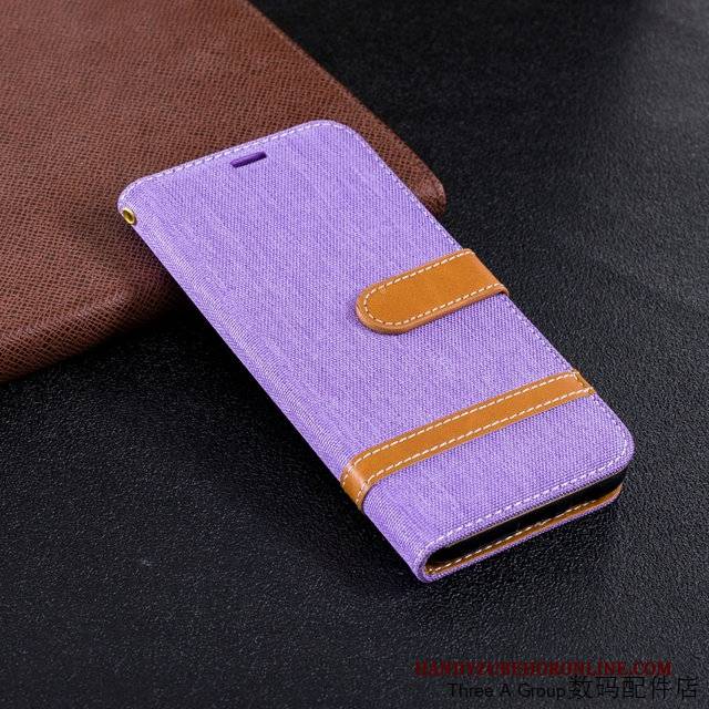 Hülle Samsung Galaxy A6+ Lederhülle Business Blau, Case Samsung Galaxy A6+ Weiche Handyhüllen Anti-sturz