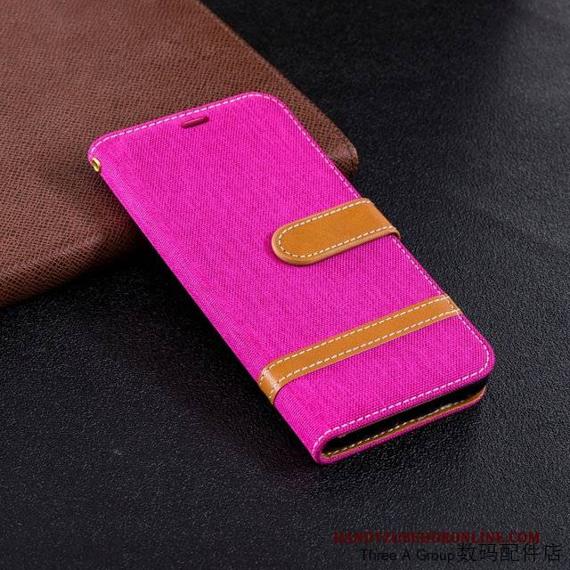 Hülle Samsung Galaxy A6+ Lederhülle Business Blau, Case Samsung Galaxy A6+ Weiche Handyhüllen Anti-sturz