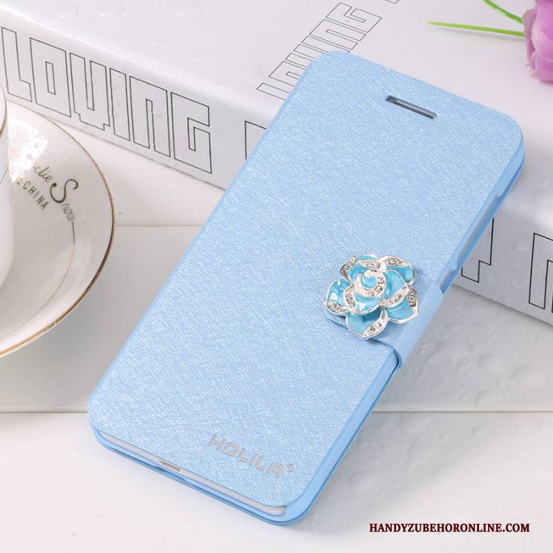 Hülle Samsung Galaxy A6 Lederhülle Handyhüllen Neu, Case Samsung Galaxy A6 Folio Trend Blau