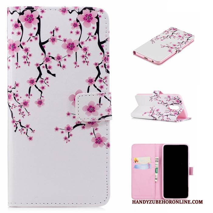 Hülle Samsung Galaxy A6+ Lederhülle Handyhüllen Rosa, Case Samsung Galaxy A6+ Folio Persönlichkeit