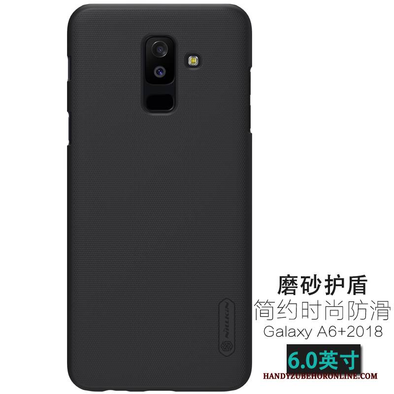 Hülle Samsung Galaxy A6+ Nubuck Rutschfest, Case Samsung Galaxy A6+ Schwer Membran