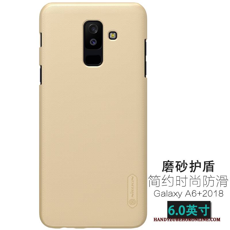 Hülle Samsung Galaxy A6+ Nubuck Rutschfest, Case Samsung Galaxy A6+ Schwer Membran