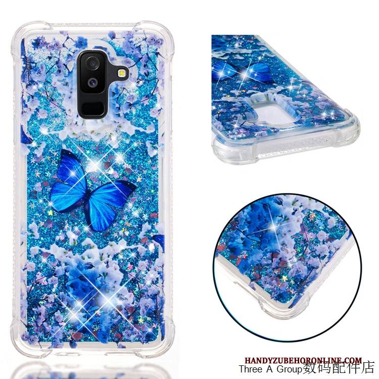 Hülle Samsung Galaxy A6+ Schutz Anti-sturz Handyhüllen, Case Samsung Galaxy A6+ Trend Rot