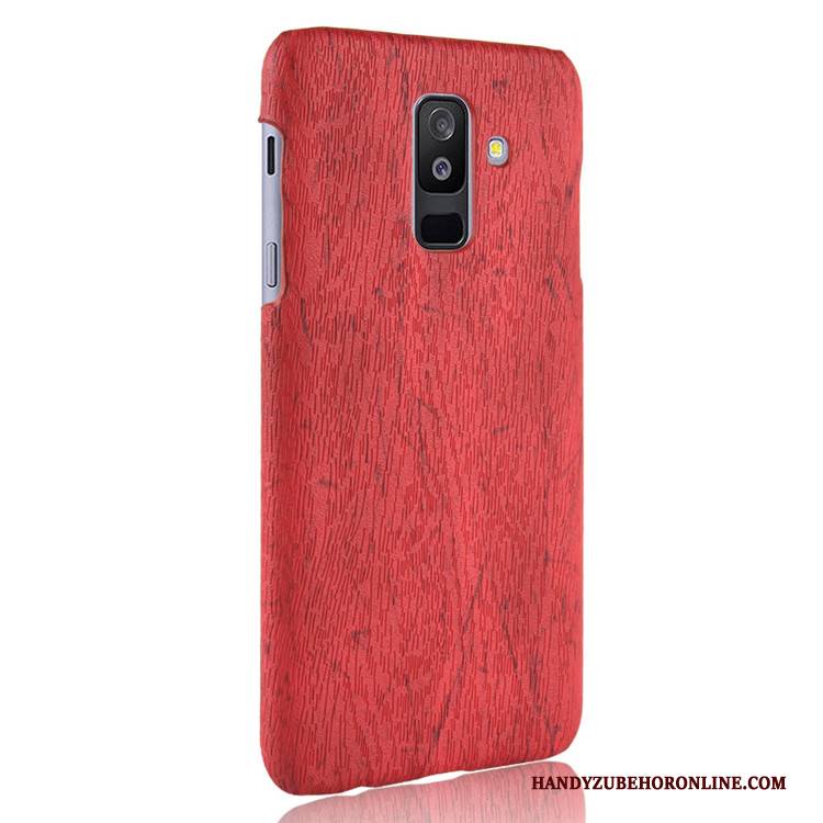 Hülle Samsung Galaxy A6+ Schutz Gelb Qualität, Case Samsung Galaxy A6+ Leder Schwer Handyhüllen