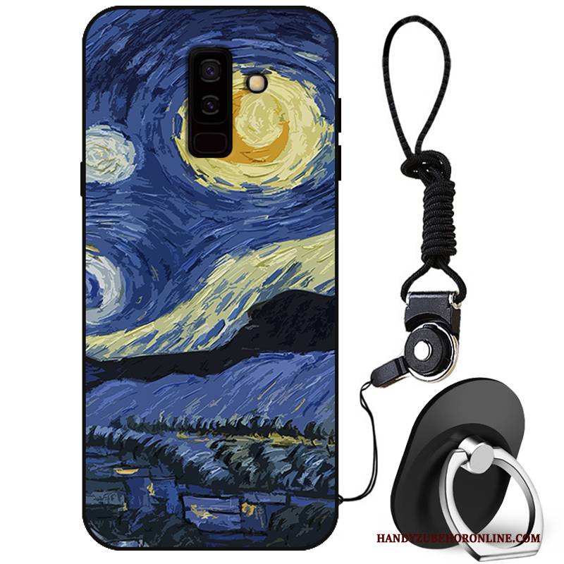 Hülle Samsung Galaxy A6+ Schutz Nette Anti-sturz, Case Samsung Galaxy A6+ Blau Handyhüllen