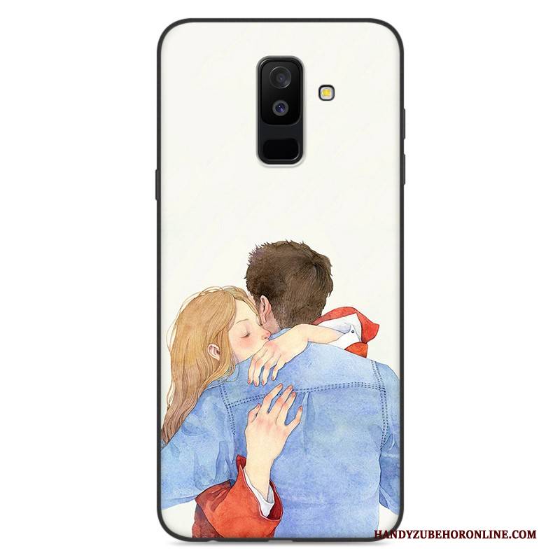 Hülle Samsung Galaxy A6+ Taschen Anti-sturz Blau, Case Samsung Galaxy A6+ Schutz Handyhüllen Persönlichkeit