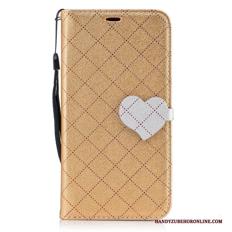 Hülle Samsung Galaxy A6 Taschen Gold Handyhüllen, Case Samsung Galaxy A6 Folio Nette