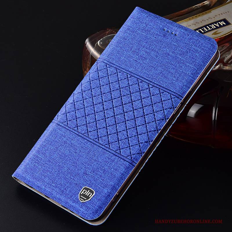 Hülle Samsung Galaxy A60 Lederhülle Mesh Handyhüllen, Case Samsung Galaxy A60 Folio Grau