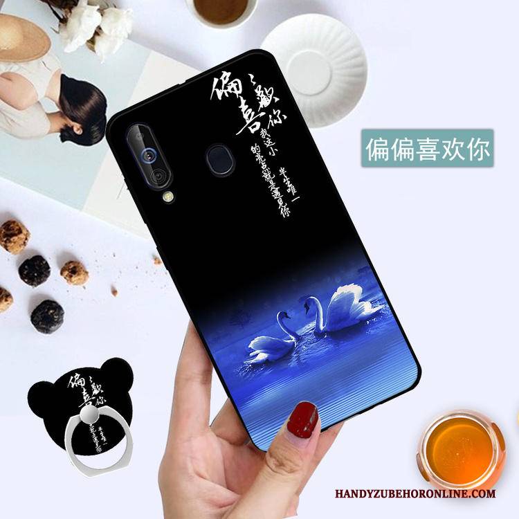 Hülle Samsung Galaxy A60 Schutz Membran Temperieren, Case Samsung Galaxy A60 Schwarz