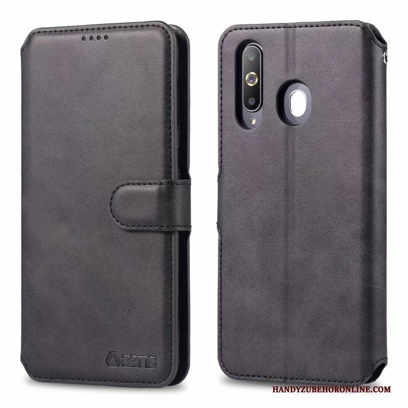 Hülle Samsung Galaxy A60 Schutz Rot Temperieren, Case Samsung Galaxy A60 Folio Handyhüllen Membran