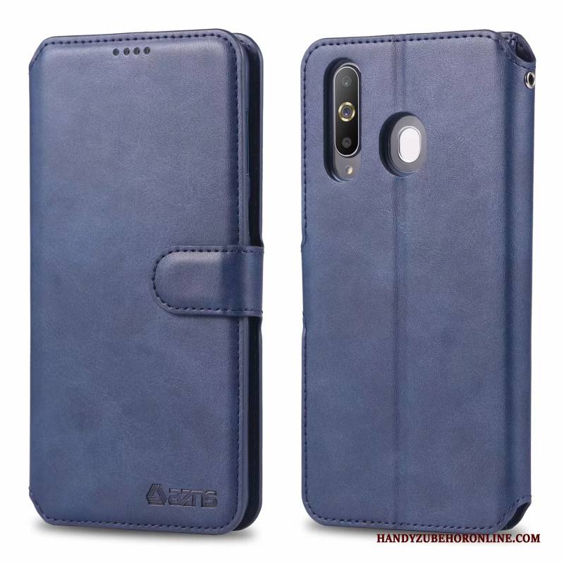 Hülle Samsung Galaxy A60 Schutz Rot Temperieren, Case Samsung Galaxy A60 Folio Handyhüllen Membran