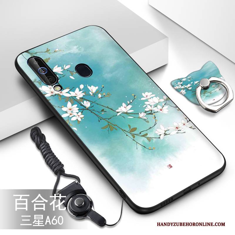 Hülle Samsung Galaxy A60 Weiche Handyhüllen Grün, Case Samsung Galaxy A60 Karikatur