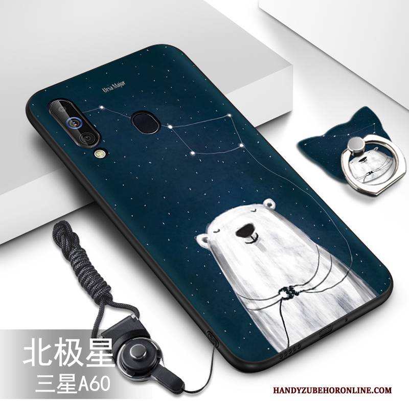 Hülle Samsung Galaxy A60 Weiche Handyhüllen Grün, Case Samsung Galaxy A60 Karikatur