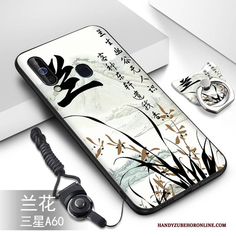 Hülle Samsung Galaxy A60 Weiche Handyhüllen Grün, Case Samsung Galaxy A60 Karikatur